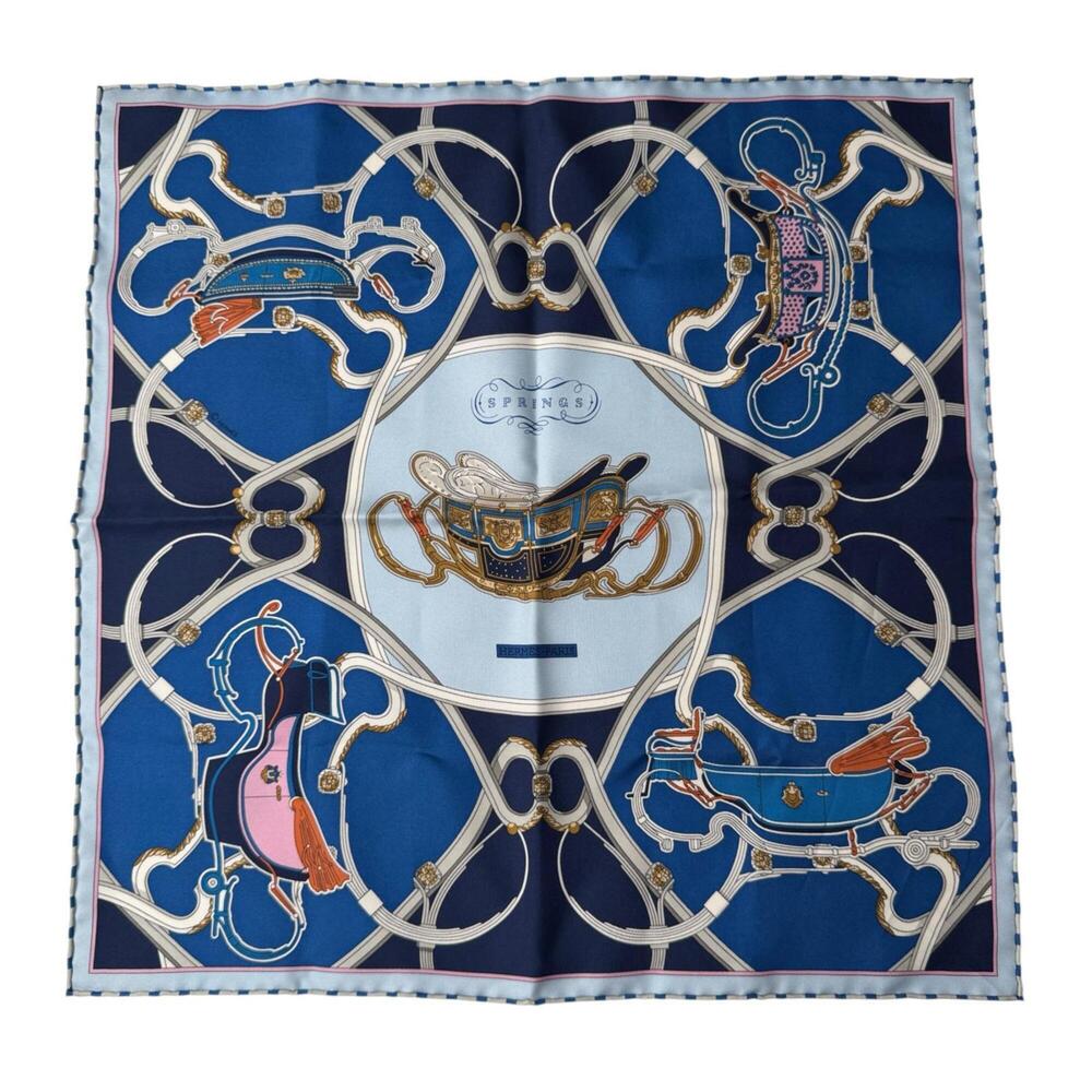 Hermes Carre 45 Springs Remix Silk Scarf/Muffler (Gavroche) for Women